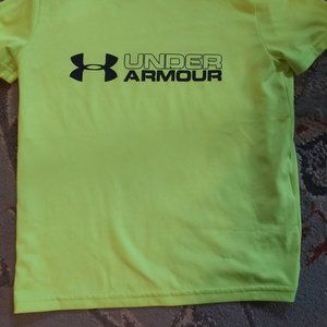 Under Armour greenish yellow shirt